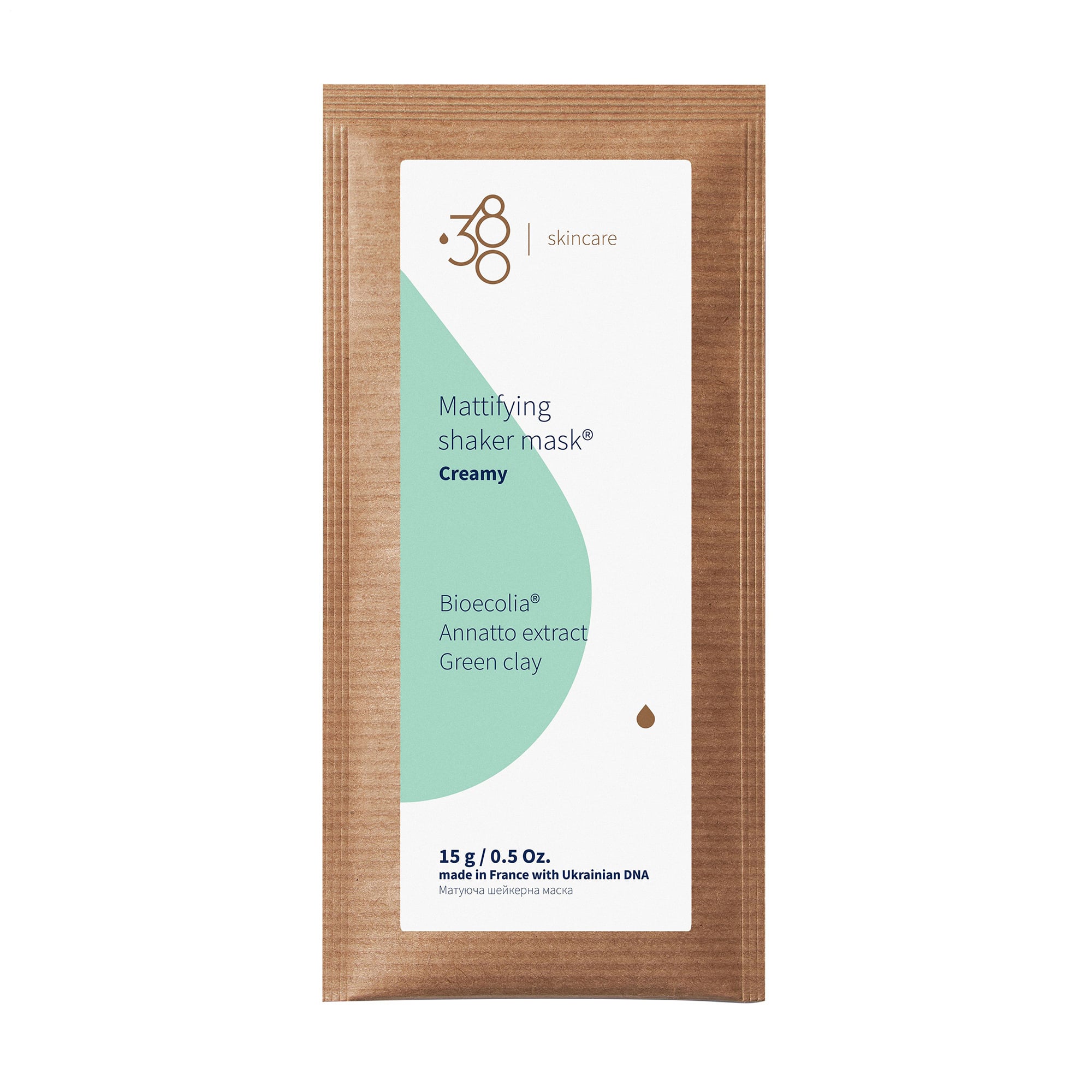 Матувальна шейкерна маска для обличчя 380 Skincare Mattifying Shaker Mask, 15 г